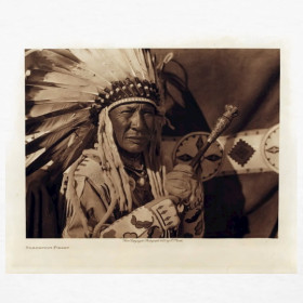 Design ~ 1900 photo of a Blackfoot Indian