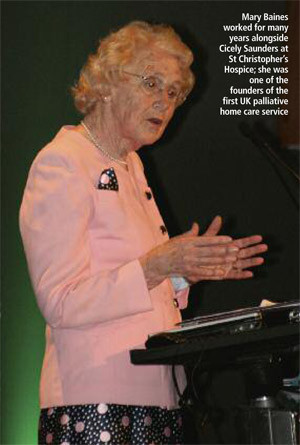 ... for many years alongside Cicely Saunders at St Christopher's Hospice