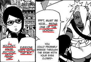 On Sarada’s Narutopedia page, in the “Abilities” section, it is ...