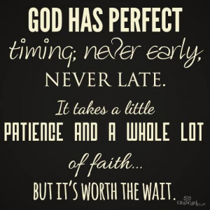 God has perfect timing… God is good! So glad we always held on and ...