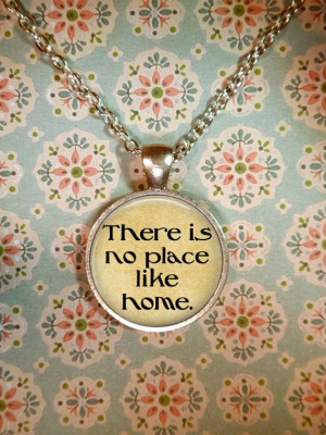 Wizard of Oz Necklace, There is No Place Like Home, Ruby Slippers ...