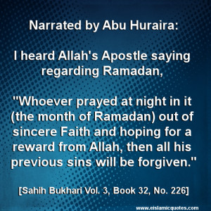 Hadith on Ramadan – Bukhari 32:226