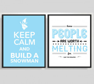 ... Snowman Printable Poster, Typography Print, Quote Print, Movie Poster