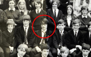... in official school photographs, Mr Hammond took a laidback approach