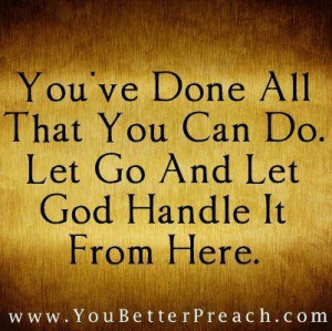 let go and let God