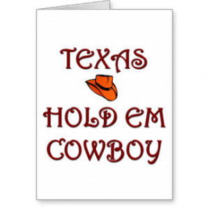 Texas Hold em Cowboy Card