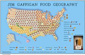 ... Food Geography” maps for comedian Jim Gaffigan’s new book, Food: A
