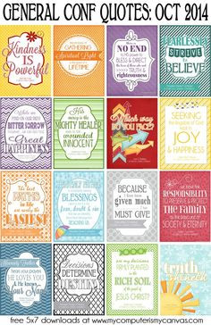 PRINTABLE QUOTE Collection from LDS General Conference, October 2014 ...