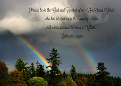 Ephesians 1:3 niv (janruss) Tags: rainbow blessing bible scripture ...