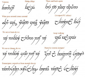 Elvish Phrases Pictures