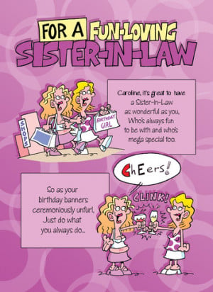 sister in law funny birthday ecards for sister in law