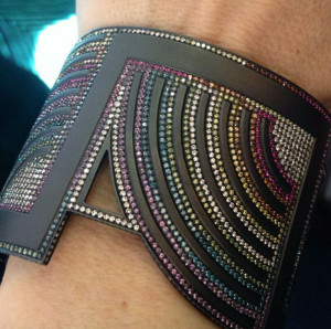 Blackened diamond cuff ~ Instagram