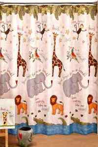 Inspirational-Animals-Quotes-Sayings-Giraffe-Monkey-Lion-Fabric-Shower ...