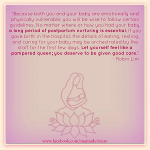 Beautiful quote for the postpartum mother