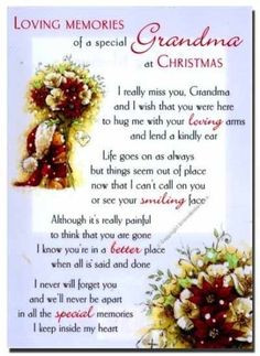 Missing Grandma At Christmas Time miss you family quotes heaven in ...