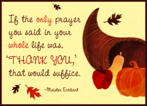 Giving Thanks…