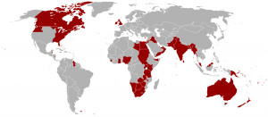 An interesting map: the British Empire at its greatest extent