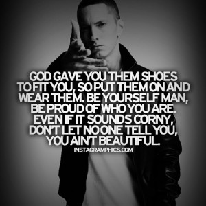 God Gave You Them Shoes Eminem Quote Graphic