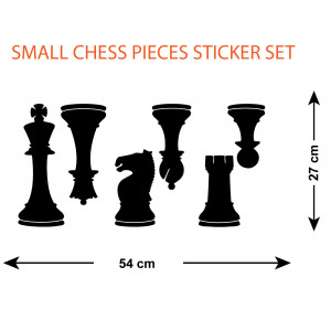 Chess wall stickers - Pack of 6 chess pieces