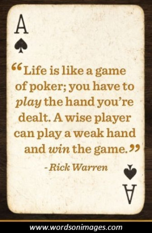 Poker quotes
