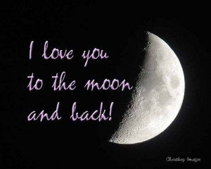 Half Moon in Night sky with I Love You to the by CherokeyImages, $25 ...