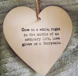 ... Shabby Chic Hanging Wooden Heart Sign, Love Quote, East of India Style