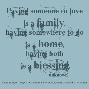 Family, Home, Blessing