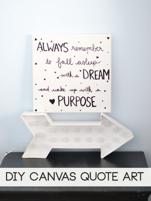 DIY Canvas Wall Art Quote