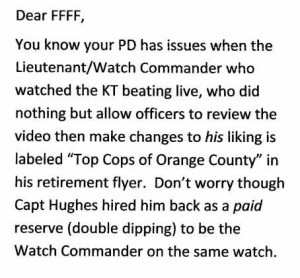 Below is a retirement flyer of a recently retired FPD lieutenant ...