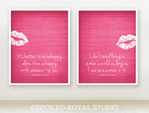 Pink Color Quotes Marilyn monroe quotes - set of