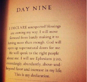 declare... Unexpected blessings