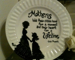 Mother and Daughter Hand Painted De corative Plate with Famous Irish ...