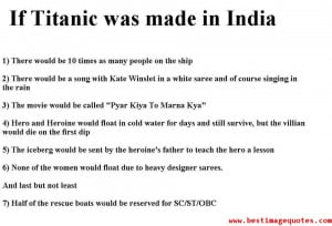 If Titanic was made in India [Funny Picture]
