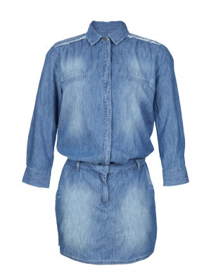 Etienne Marcel Denim Shirt Dress in Blue DENIM