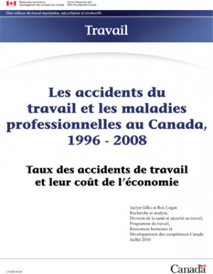 Accidents de travail et maladies professionnelles au Canada, 1996-2008