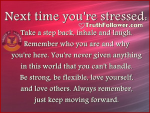 Next time you're stressed: