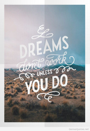 Dreams sayings with wallpaper