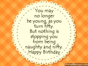 Funny 50th birthday wishes greeting card for turning fifty years old ...