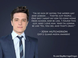 Josh Hutcherson shows his love.