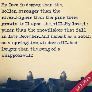 Randy Travis....my love is purer than the snowflakes that fall in late ...