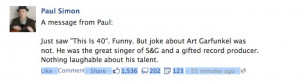 Paul Simon Doesn’t Appreciate This Is 40′s Art Garfunkel Joke