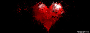 Black Red Heart Facebook Covers