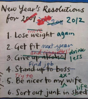 New Year Resolutions Joke Picture | 2009 2010 2011 2012 2013 2014 ...