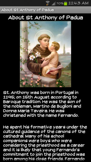 Saint Anthony of Padua - screenshot