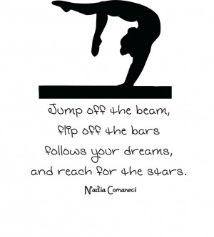 ... -Comanei-Quote-Vinyl-Wall-Decal-Gymnastics-Sticker-22-x25-Sports31