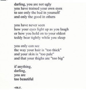 You are not ugly