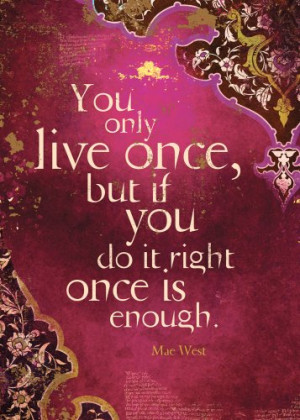 ... Live Once Birthday Cards, 2 Card Set, Mae West, Multicolored (14168