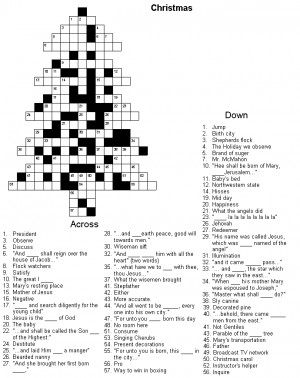 christmas songs crossword puzzle