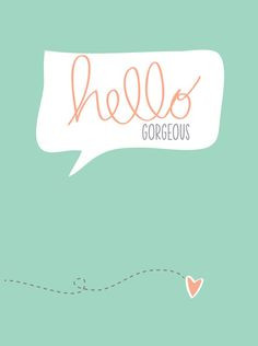 Love this for the girls' room Hello Gorgeous Mint Green Art Print by ...