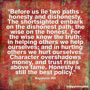 Quote of the Day: Honesty is still the best policy
